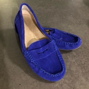 Blue Suede Driving Mocs